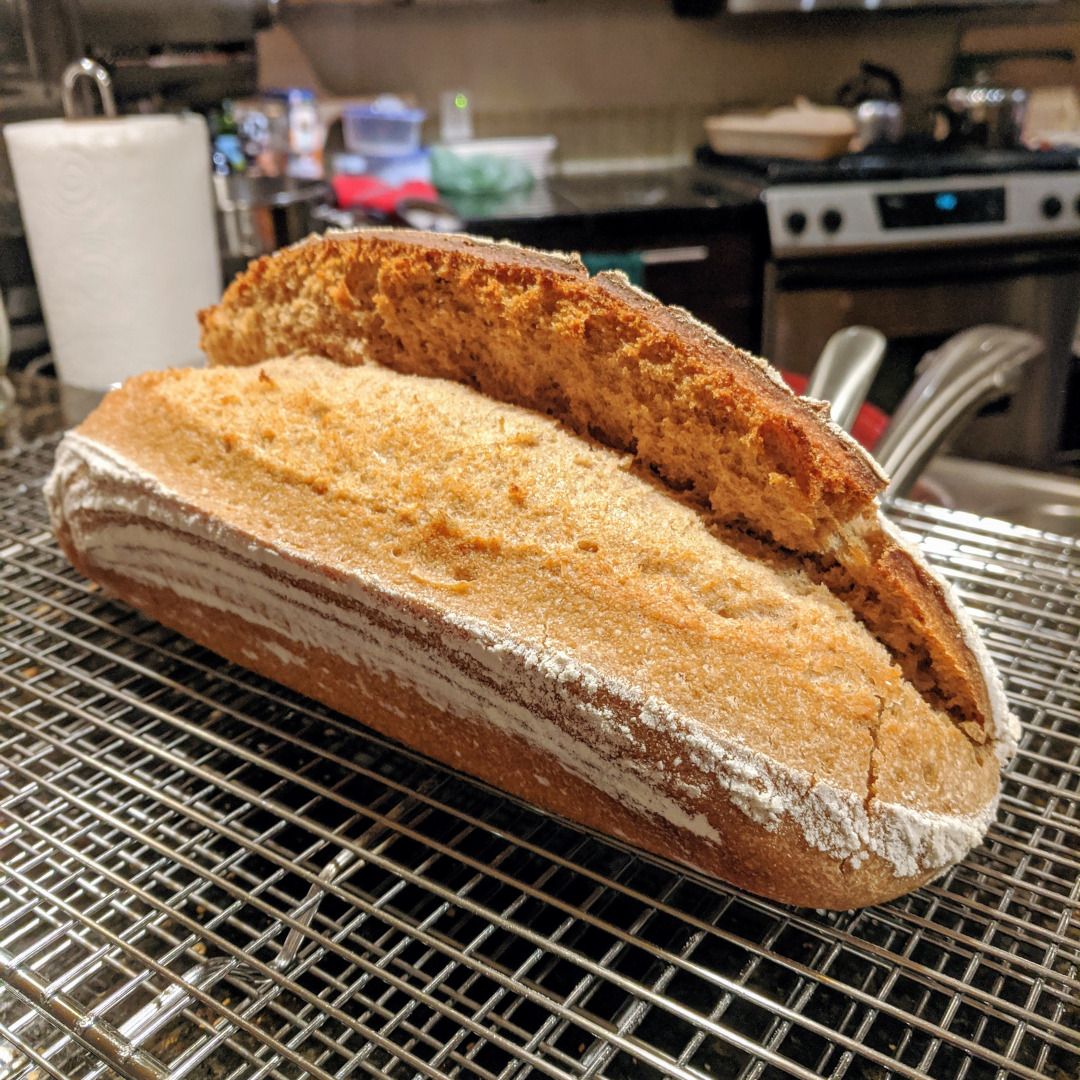 A loaf of spelt sourdough
